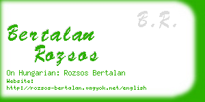 bertalan rozsos business card